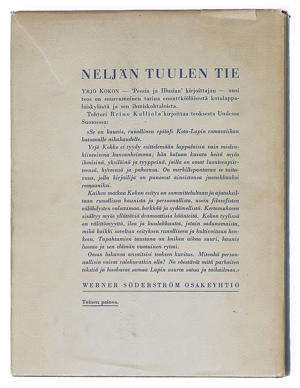 Neljän tuulen tie - Yrjö Kokko - Romaanit ja novellit - 10105518124 - 1