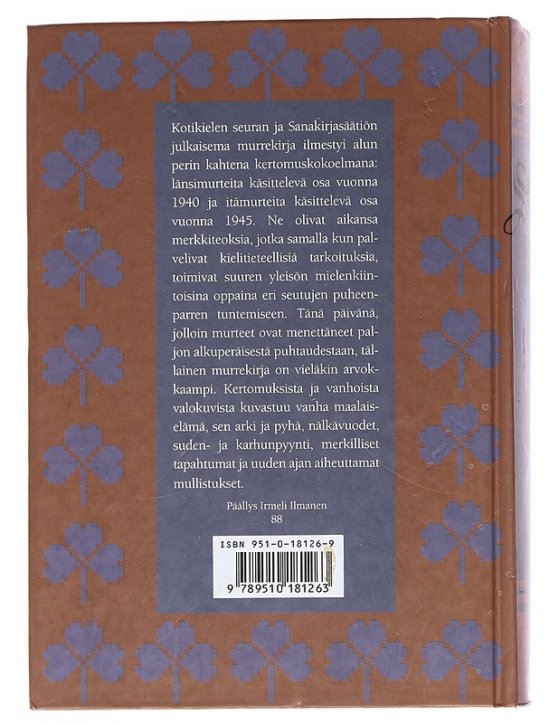 Suomen kansan murrekirja - Kotikielen seura - Tietokirjat ja oppaat - 10105518160 - 1