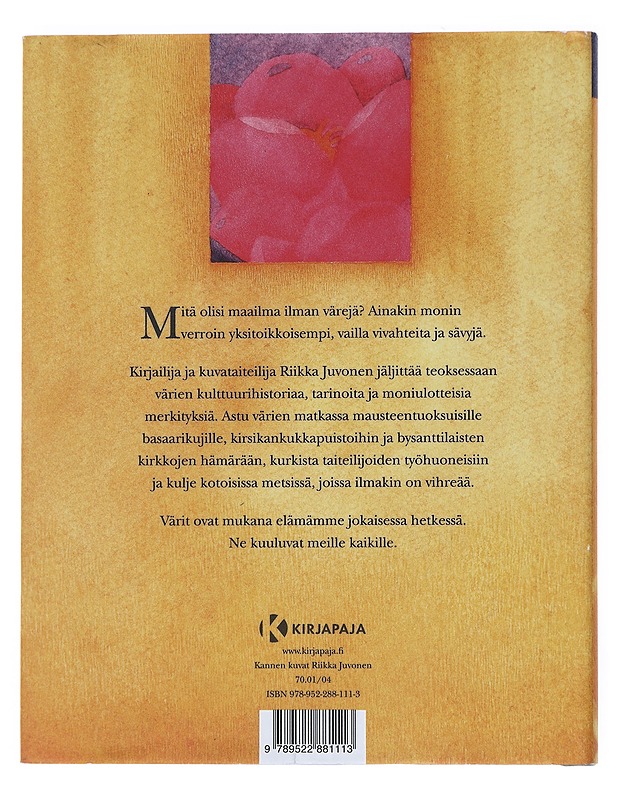 Valon paletti : retkiä värien maailmaan - Juvonen, Riikka - Historiakirjat - 10105518223 - 1