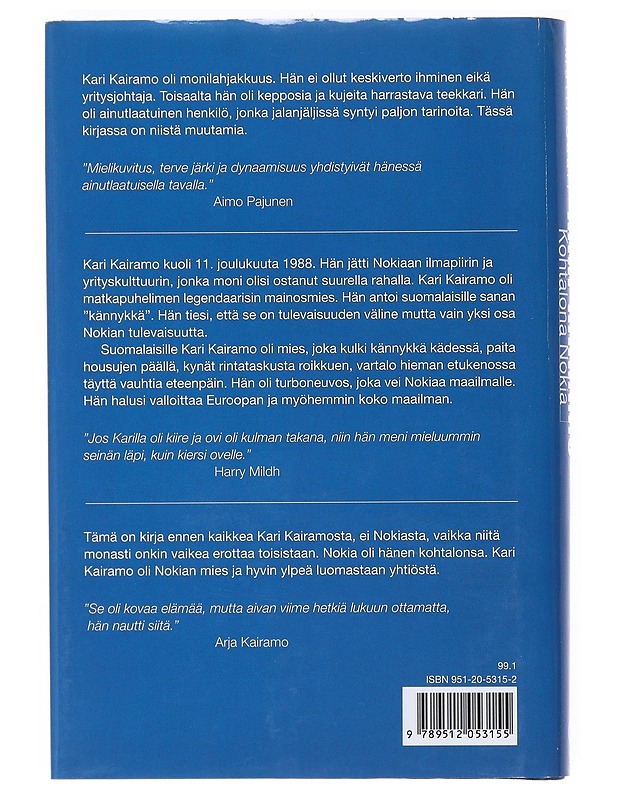 Kari Kairamo : kohtalona Nokia - Matti Saari - Elämäkerrat ja muistelmat - 10105518268 - 1