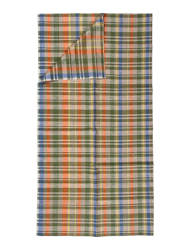 Raidallinen Pellava pöytäliina, 155x160 cm - Pöytäliinat - 10105518282 - 0