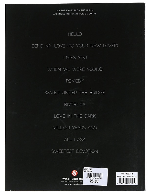 25 - Adele - Musiikki- ja elokuvakirjat - 10105518301 - 1