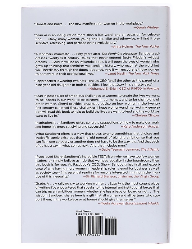 Lean in : women, work, and the will to lead - Sandberg, Sheryl - Tietokirjat ja oppaat - 10105518339 - 1