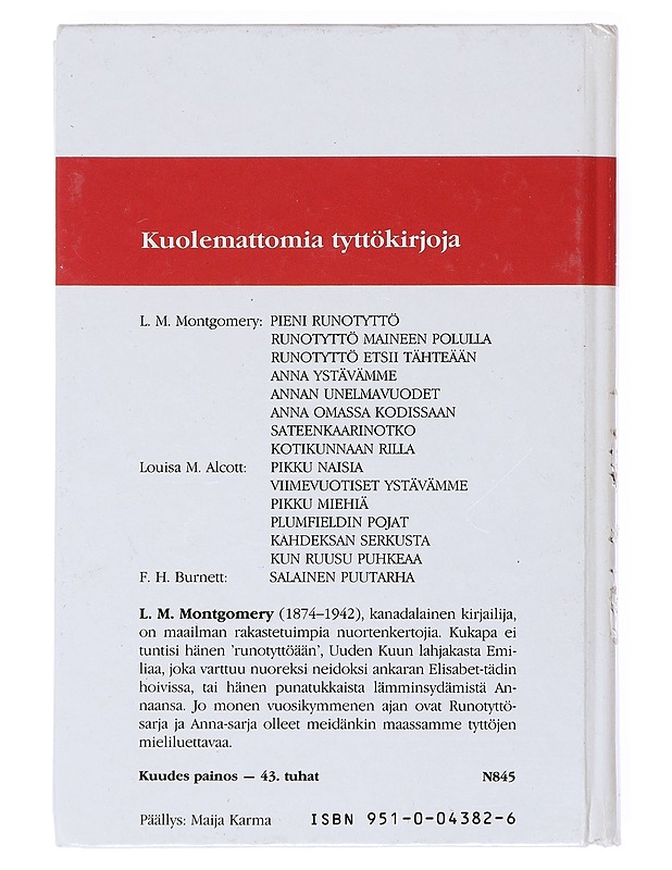 Runotyttö etsii tähteään - Montgomery, L. M. 1874-1942 - Nuorten kirjat - 10105518383 - 1