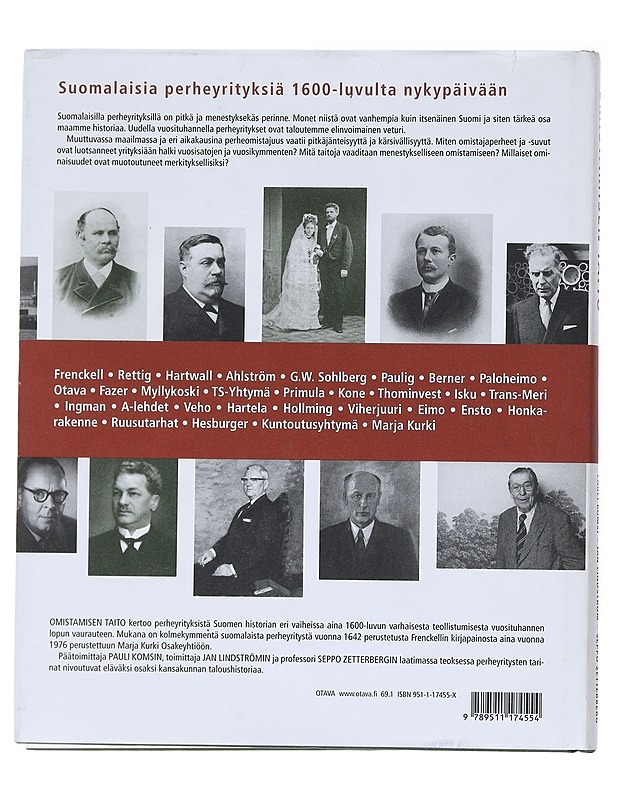 Omistamisen taito : perheyritykset kansakunnan rakentajina - Komsi, Pauli - Historiakirjat - 10105518404 - 1