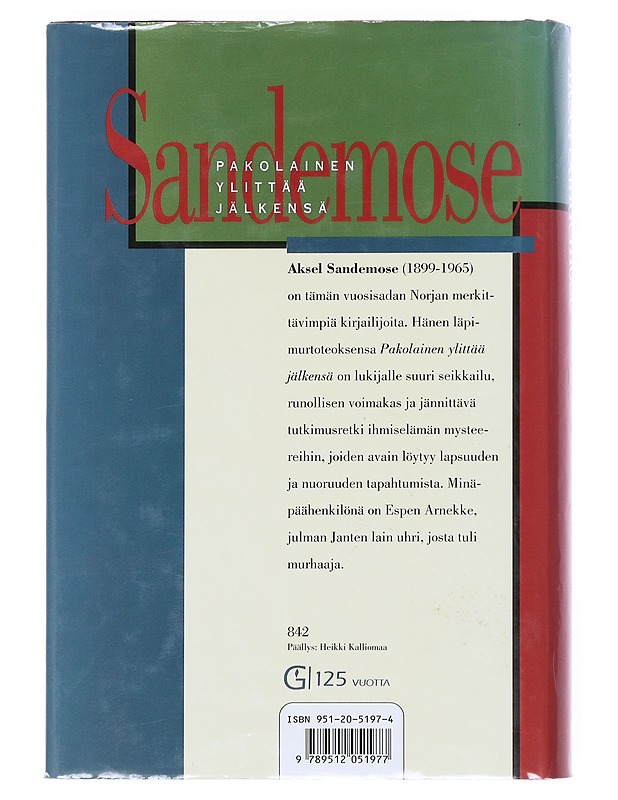 Pakolainen ylittää jälkensä : Espen Arnakken kommentaareja Janten lakiin - Sandemose, Aksel - Romaanit ja novellit - 10105518478 - 1