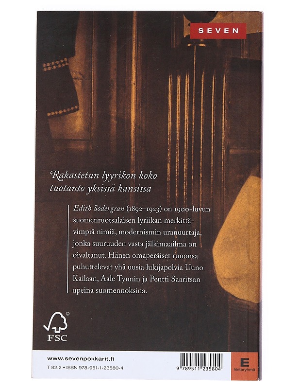 Elämäni, kuolemani ja kohtaloni : kootut runot - Södergran, Edith - Romaanit ja novellit - 10105518506 - 1