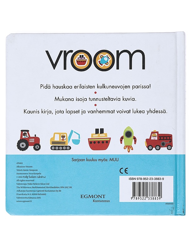 Vroom : kulkuneuvoja - Simpson, Annie - Lastenkirjat - 10105518529 - 1