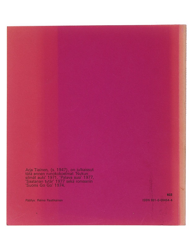 Vallan Casanovat : runoja - Arja Tiainen - Runot ja näytelmät - 10105518544 - 1