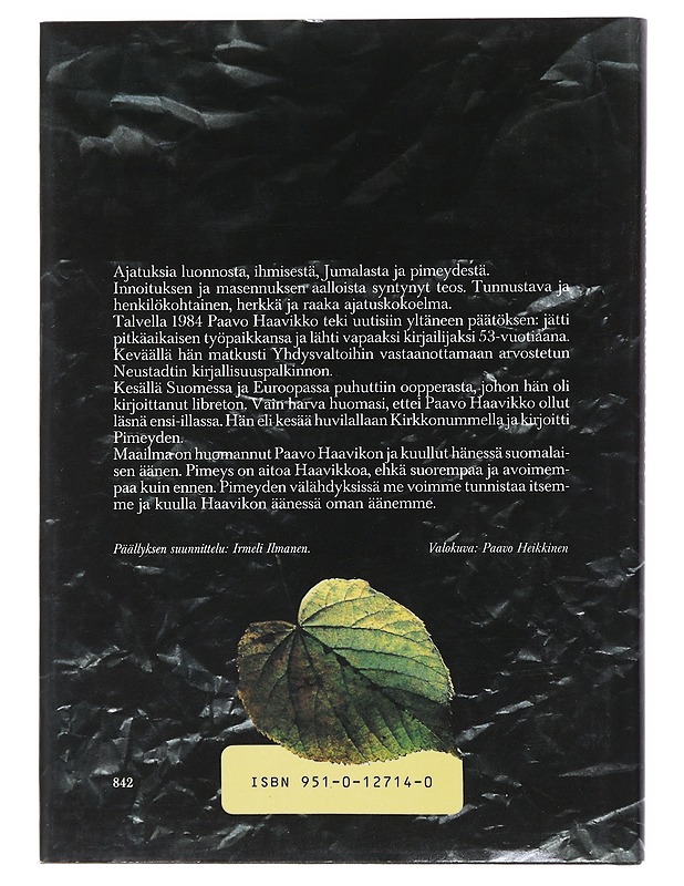 Pimeys - Paavo Haavikko - Runot ja näytelmät - 10105518549 - 1