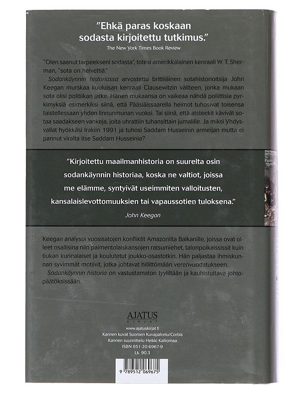 Sodankäynnin historia - Keegan, John - Historiakirjat - 10105518554 - 1
