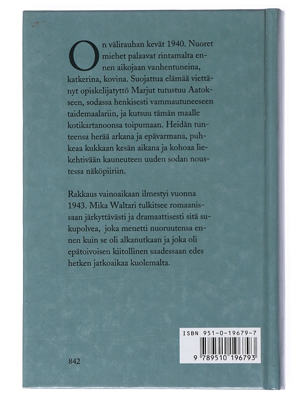 Rakkaus vainoaikaan - Mika Waltari - Romaanit ja novellit - 10105518561 - 1
