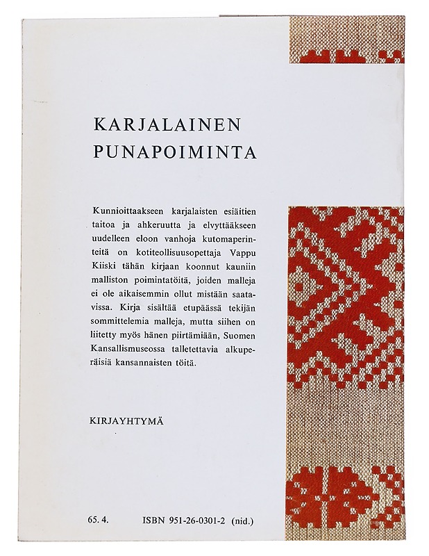 Karjalainen punapoiminta - Vappu Kiiski - Käsityökirjat - 10105518576 - 1