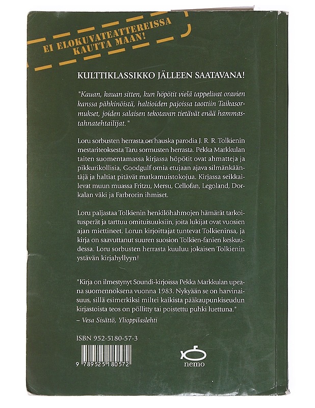 Loru sorbusten herrasta : parodia professori J.R.R. Tolkienin trilogiasta Taru sormusten herrasta - Beard, Henry N. - Fantasia- ja scifi - 10105518657 - 1