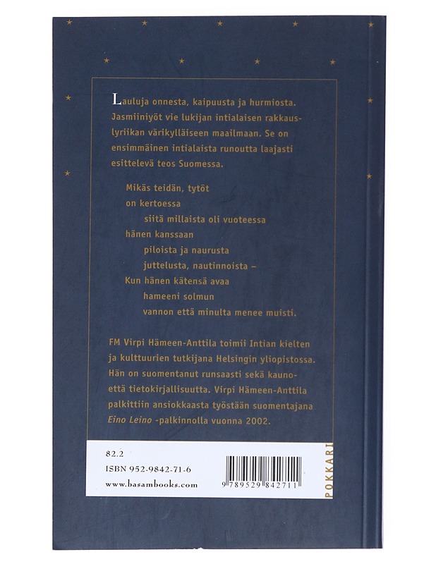 Jasmiiniyöt : eroottista runoutta Intiasta - Hämeen-Anttila, Virpi - Runot ja näytelmät - 10105518677 - 1