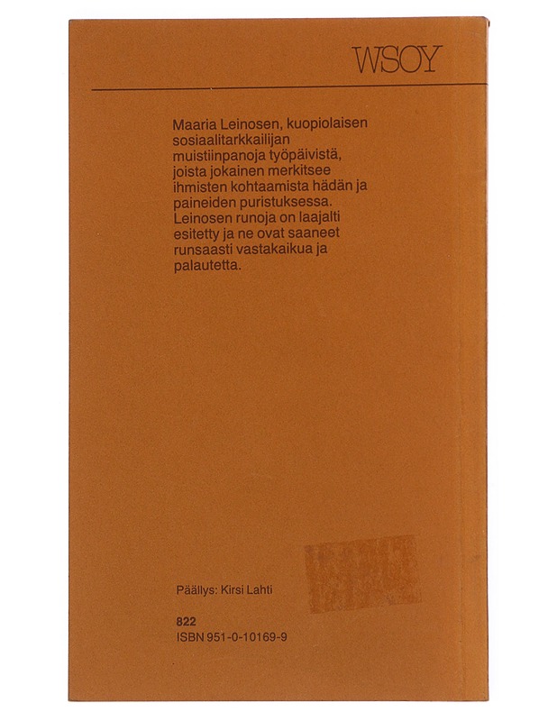 Ihminen on ihmisen toivo : runoja - Maaria Leinonen - Runot ja näytelmät - 10105518682 - 1