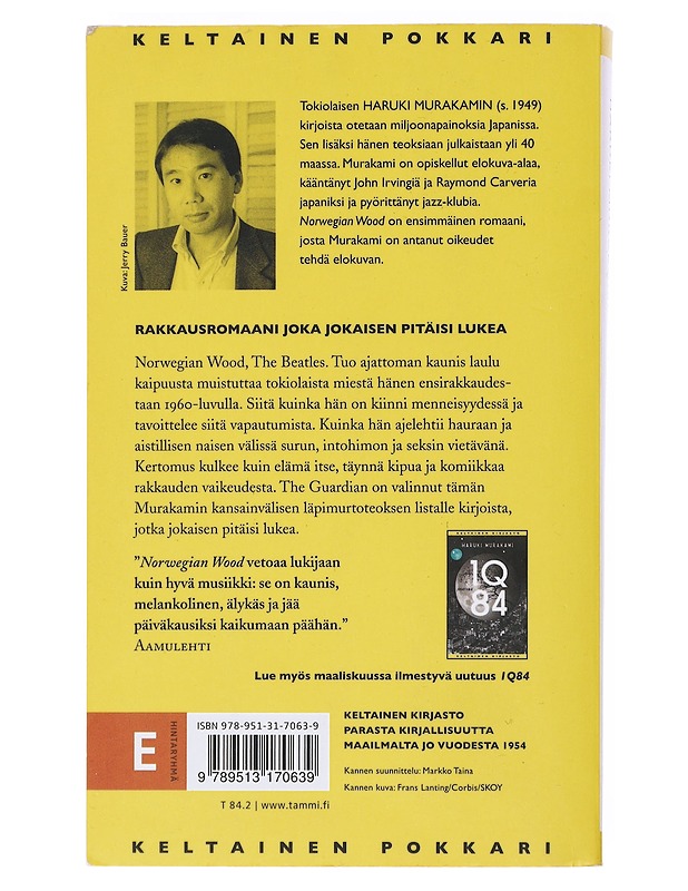 Norwegian wood - Murakami, Haruki - Romaanit ja novellit - 10105518715 - 1