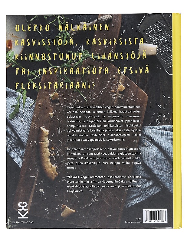 Ykskaks vege! : 103 helppoa kasvisruokareseptiä - Munsterhjelm, Charlotta - Kirja lahjaksi - 10105518816 - 1