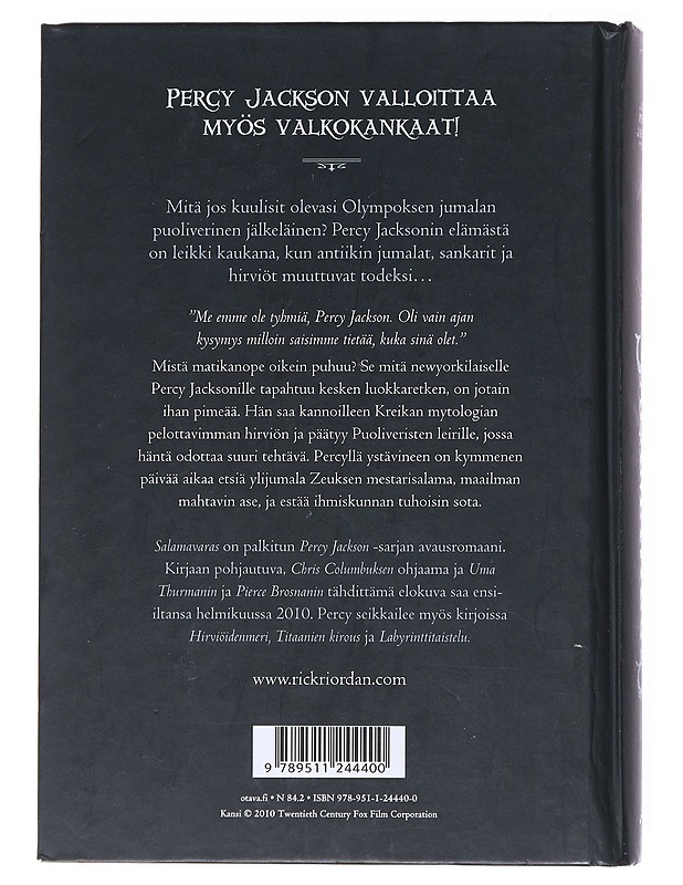 Percy Jackson : Salamavaras - Rick Riordan - Romaanit ja novellit - 10105518854 - 1