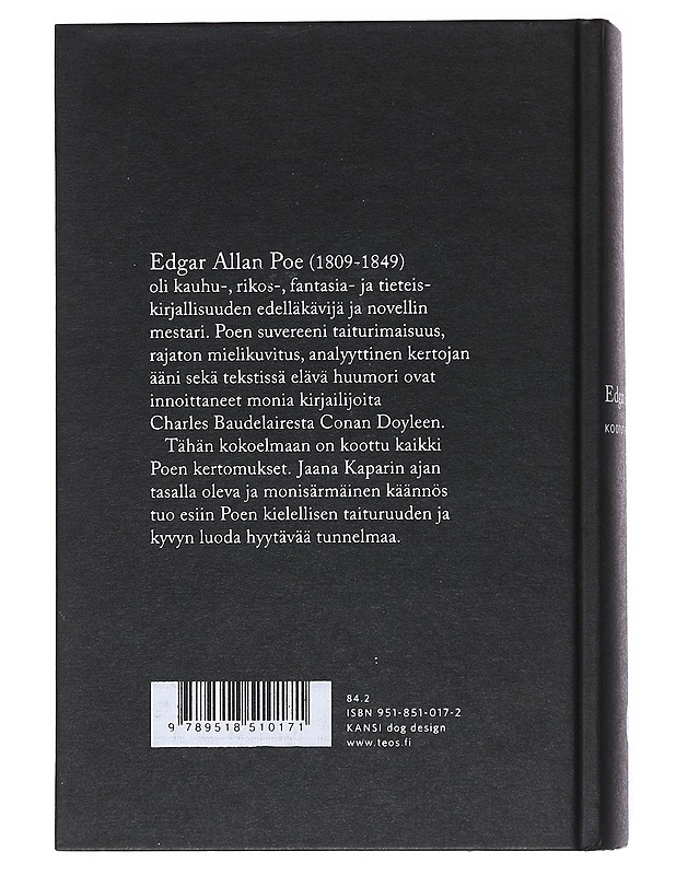 Kootut kertomukset - Poe, Edgar Allan - Romaanit ja novellit - 10105518866 - 1