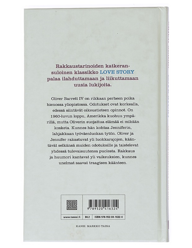 Love story : rakkauskertomus - Segal, Erich - Romaanit ja novellit - 10105518901 - 1