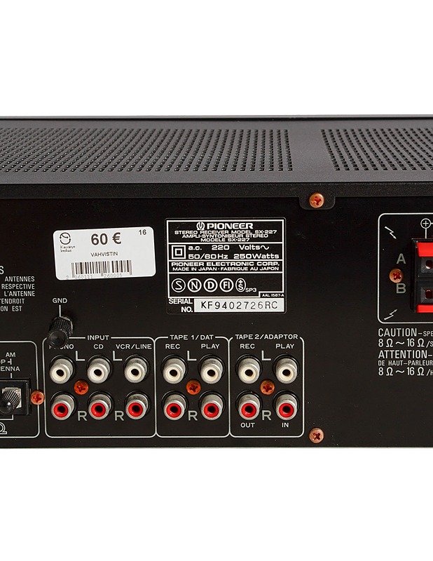 PIONEER SX-227 -vahvistin  - Audio - 10105518955 - 3