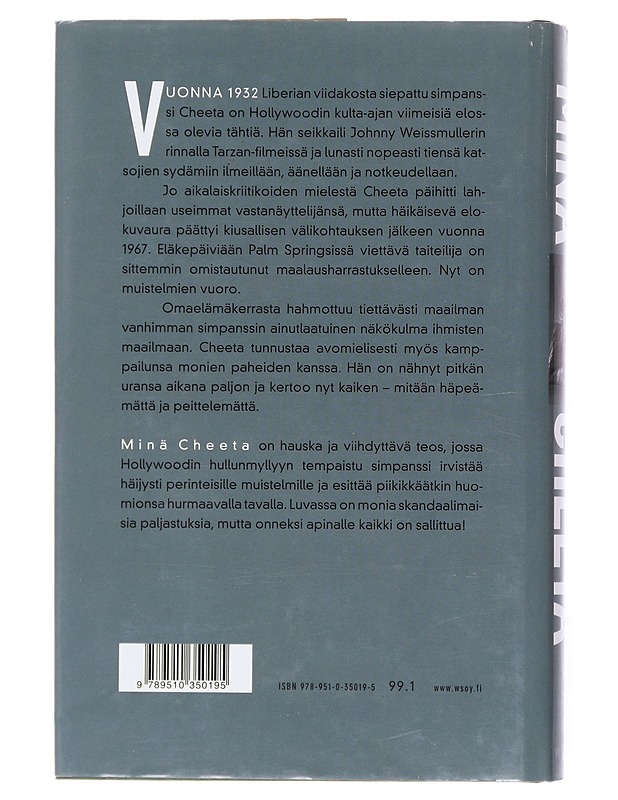 Minä Cheeta : omaelämäkerta - Lever, James - Elämäkerrat ja muistelmat - 10105518972 - 1