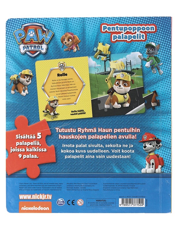 Ryhmä Hau : pentupoppoon palapelit - Fucci, Emma - Lastenkirjat - 10105519062 - 1