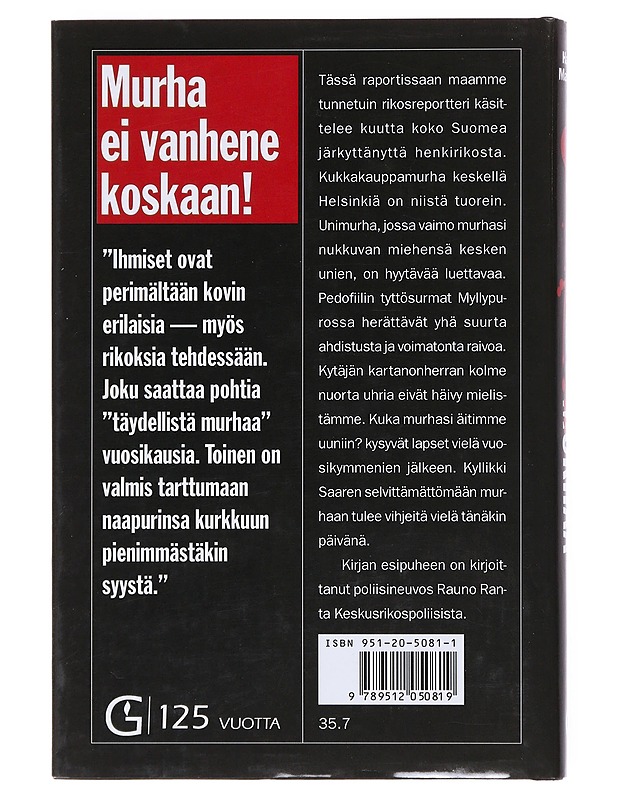 Kuusi suomalaista murhaa - Hannes Markkula - Tietokirjat ja oppaat - 10105519101 - 1