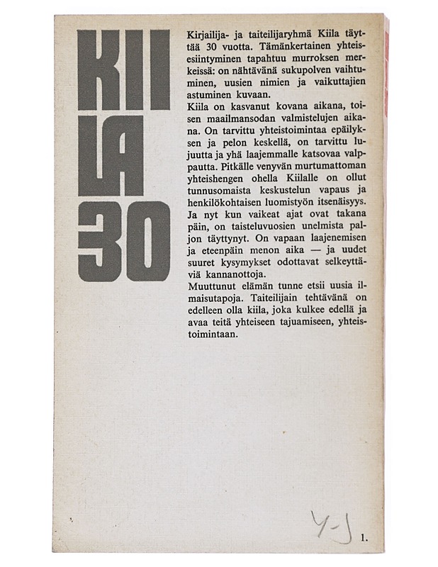 Kiila 30 - Kai Linnilä - Historiakirjat - 10105519182 - 1
