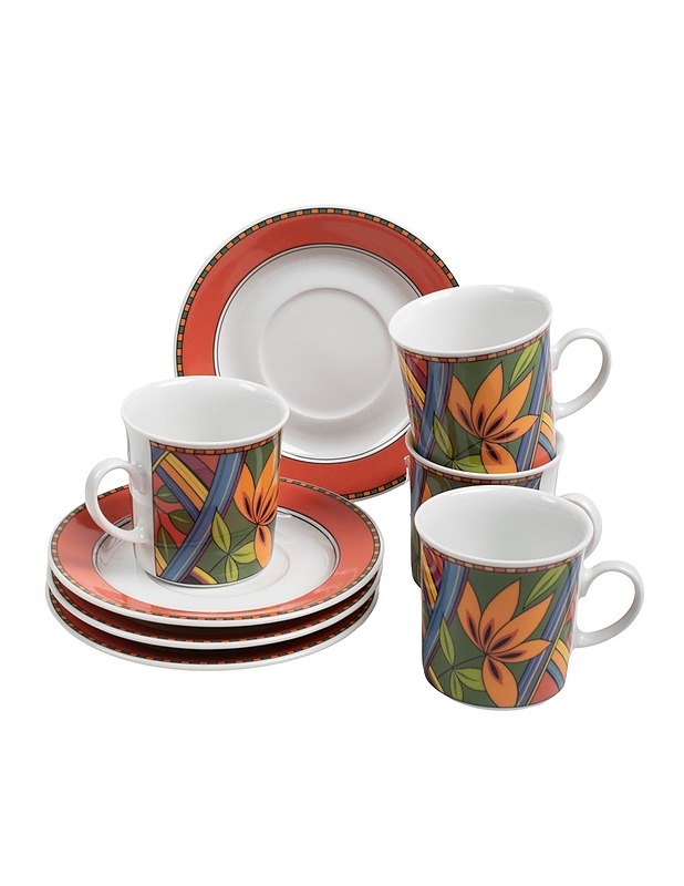 HW COLLECTIONS kahvikuppisetti, 8 osaa - Mukit ja kahvikupit - 10105519305 - 0