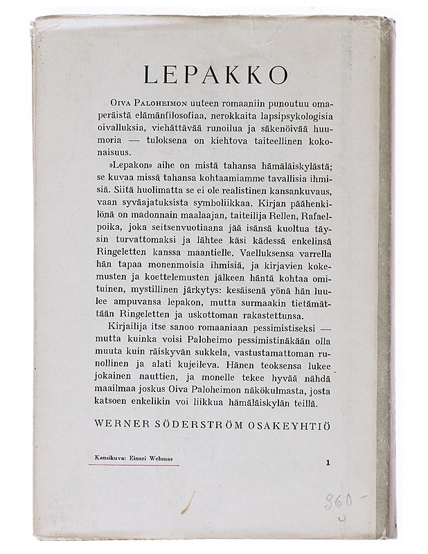 Lepakko - Oiva Paloheimo - Romaanit ja novellit - 10105519372 - 1