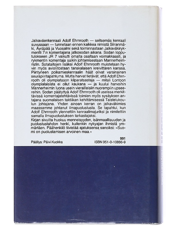 Adolf Ehrnrooth sodan ja rauhan näyttämöllä - Martti Sinerma - Elämäkerrat ja muistelmat - 10105519381 - 1