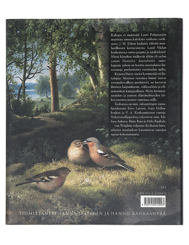 Ilomielet, kaunokielet : kauneimmat suomalaiset linturunot - Jaatinen, Sanna - Runot ja näytelmät - 10105519399 - 1