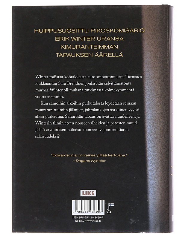 Kolmastoista tapaus - Edwardson, Åke - Jännitys ja dekkarit - 10105519484 - 1