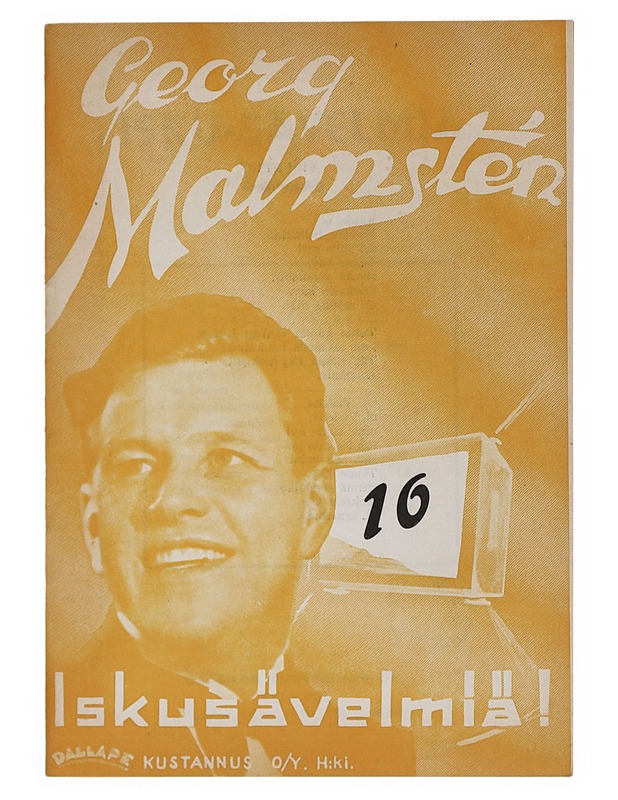 Isku - sävelmiä : vihko 16 - Georg Malmsten - Musiikki- ja elokuvakirjat - 10105519547 - 0