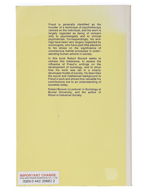 Freud and Modern Society - Robert Bocock - Tietokirjat ja oppaat - 10105519552 - 1