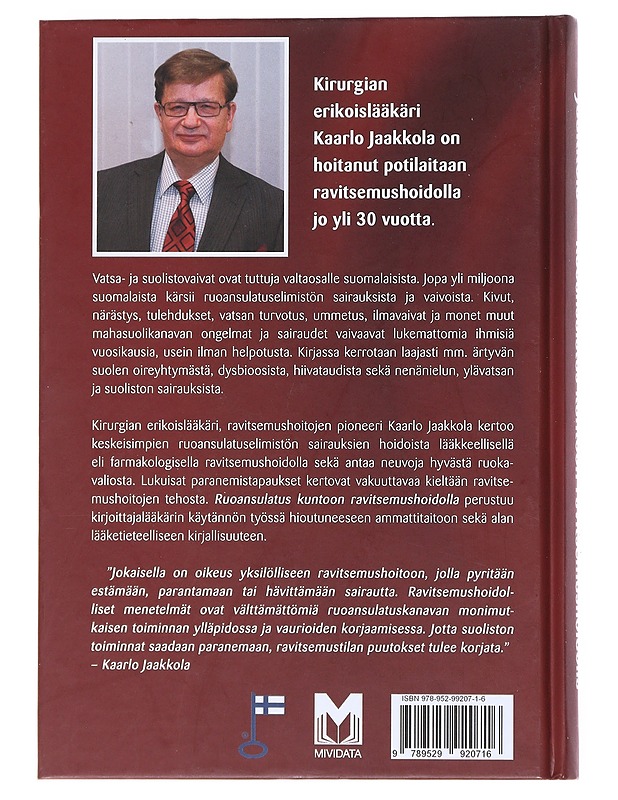 Ruoansulatus kuntoon ravitsemushoidolla - Kaarlo Jaakkola - Tietokirjat ja oppaat - 10105519604 - 1