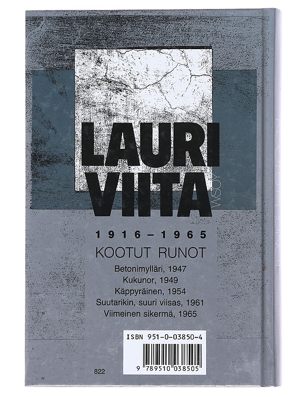Kootut runot - Lauri Viita - Runot ja näytelmät - 10105519610 - 1