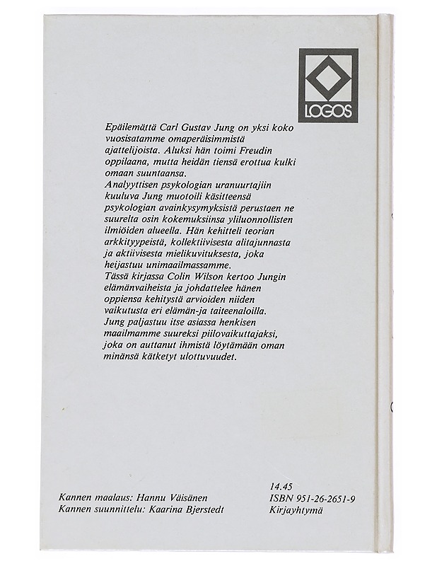 Piilotajunnan valtias C. G. Jung - Wilson, Colin - Elämäkerrat ja muistelmat - 10105519613 - 1