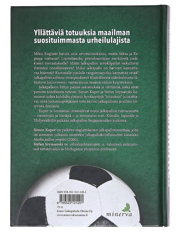 Soccernomics - Kuper, Simon - Elämäkerrat ja muistelmat - 10105519620 - 1