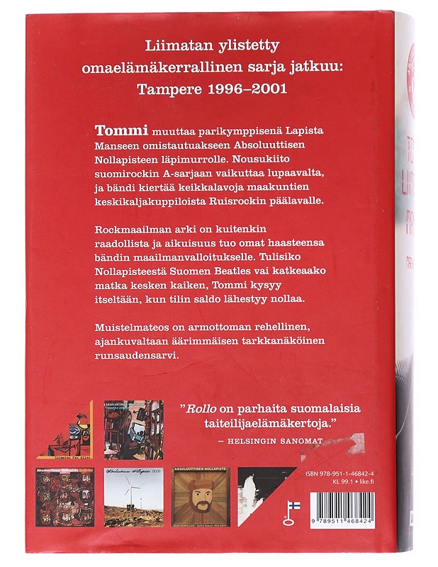 Manse : markka-aika : Absoluuttisen Nollapisteen Tampere 1996-2001 - Tommi Liimatta - Elämäkerrat ja muistelmat - 10105519700 - 1