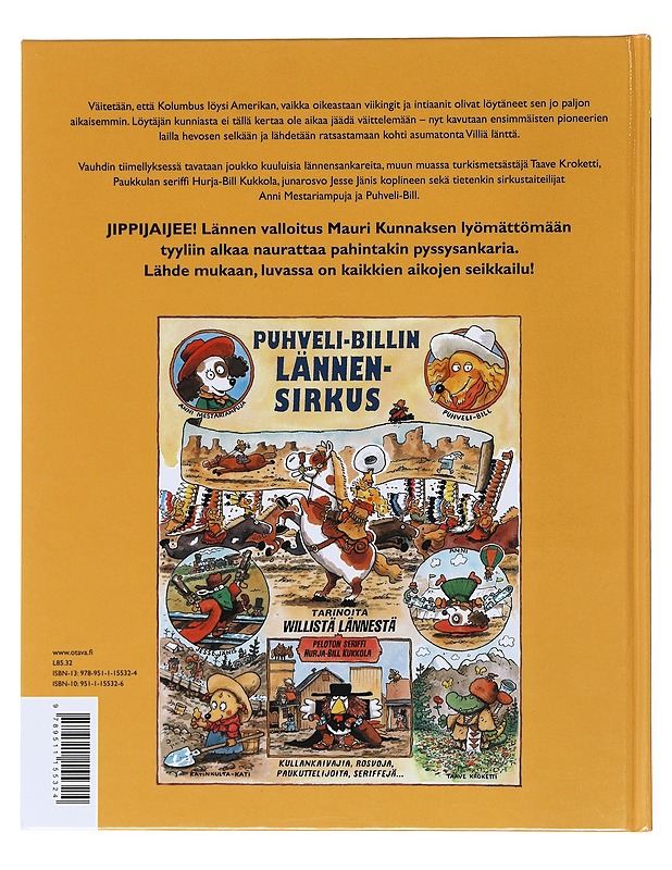 Puhveli-Billin lännensirkus - Kunnas, Mauri - Lastenkirjat - 10105519733 - 1