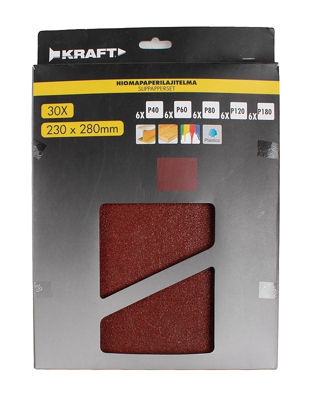 KRAFT hiomapaperilajitelma, 230x280 mm - Rakennustarvikkeet - 10105519761 - 0