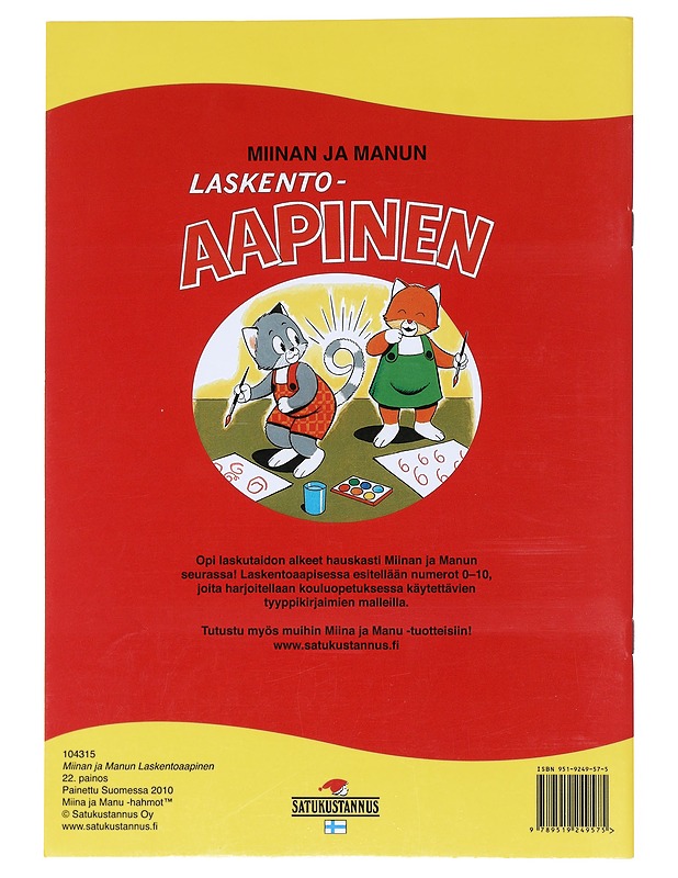 Miinan ja Manun laskentoaapinen - Teutori - Lastenkirjat - 10105519775 - 1