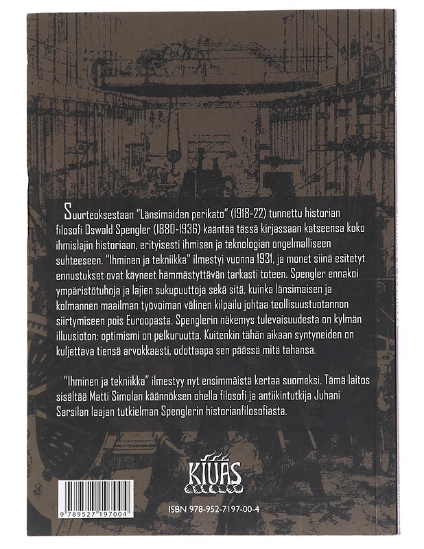 Ihminen ja tekniikka - Spengler, Oswald - Historiakirjat - 10105519787 - 1