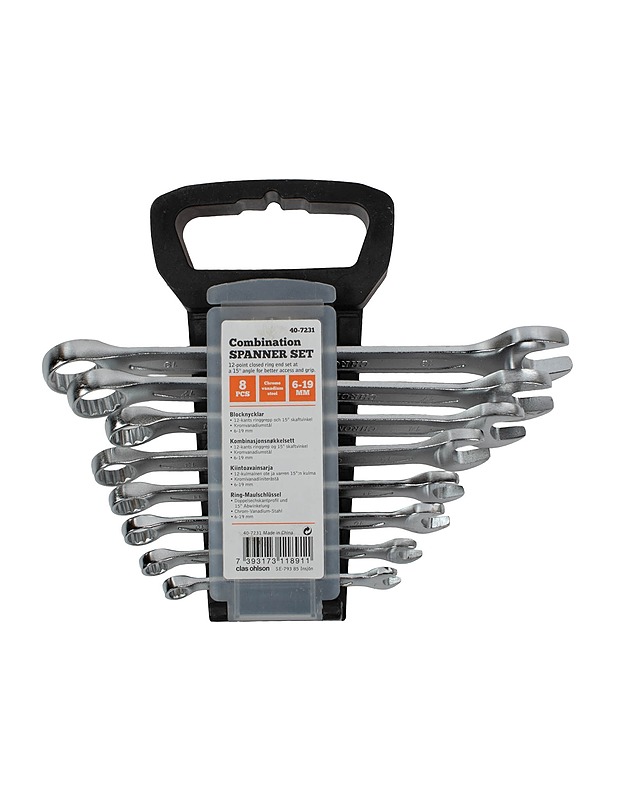 CLAS OHLSON 40-7231 kiintoavainsarja, 8 osaa - Rakennustarvikkeet - 10105519805 - 0