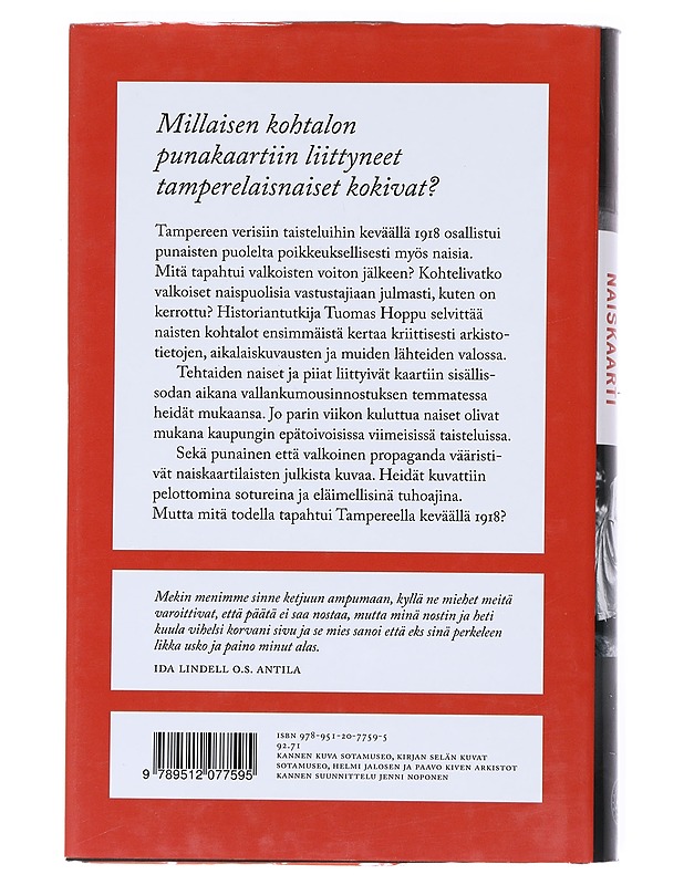 Tampereen naiskaarti : myytit ja todellisuus - Tuomas Hoppu - Historiakirjat - 10105519809 - 1