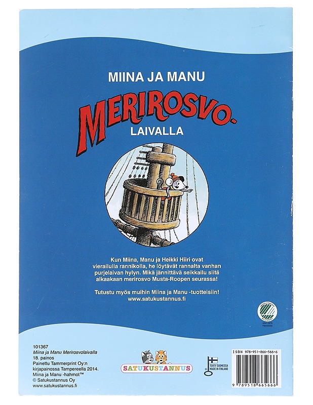 Miina ja Manu merirosvolaivalla - Teutori - Lastenkirjat - 10105519839 - 1