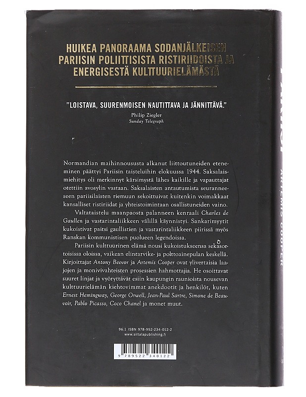 Pariisi miehityksen jälkeen 1944-1949 - Beevor, Antony - Historiakirjat - 10105519914 - 1